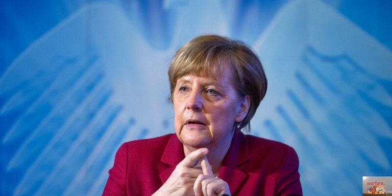 German Chancellor Merkel in Stralsund